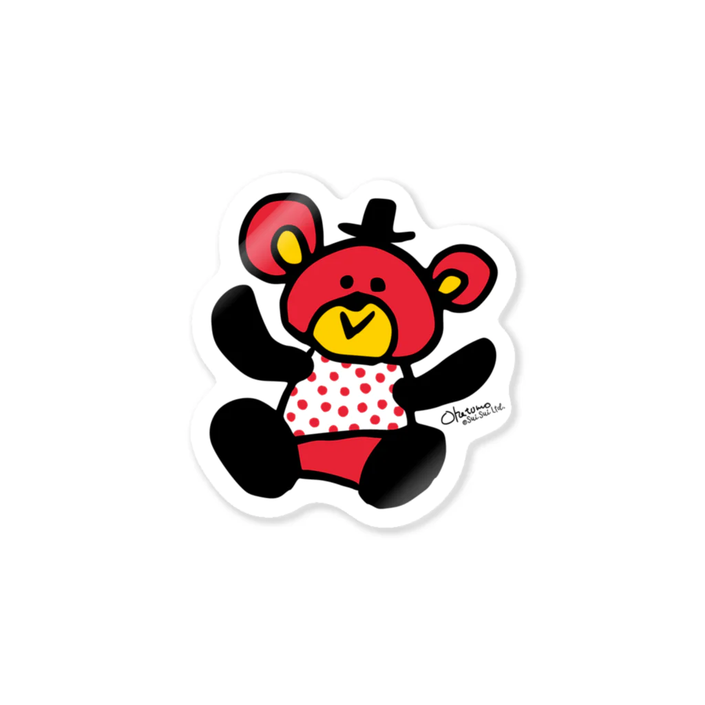 おべともショップのくまタロウ Sticker