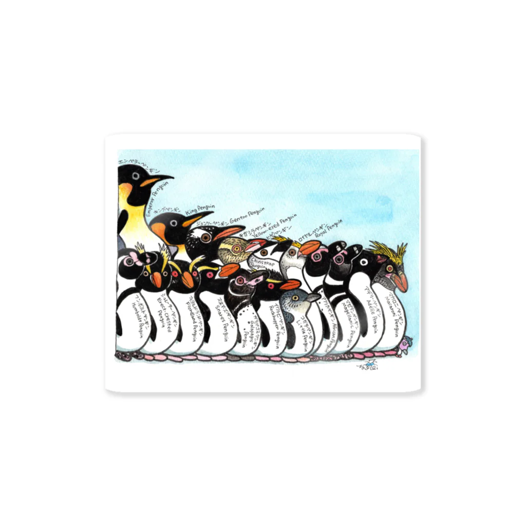 fujinasu2274のペンギンの背比べ Sticker