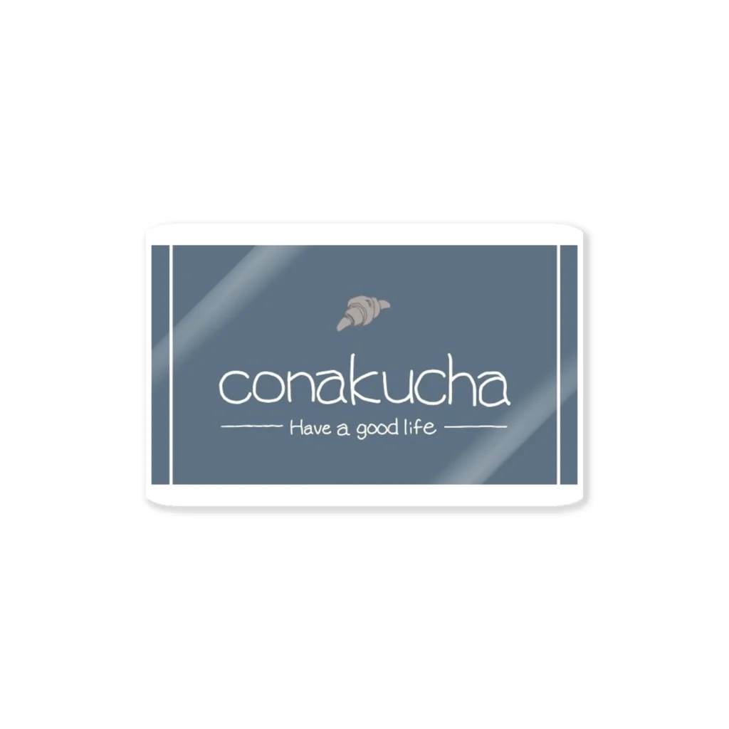 デッキ〜♪♯のconakucha(コナクチャ)ブルーグレーカラー ステッカー