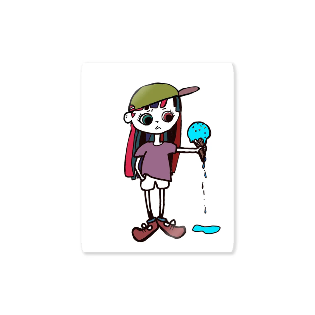 grumpy girl ＊のくすみちゃんととけるアイス Sticker