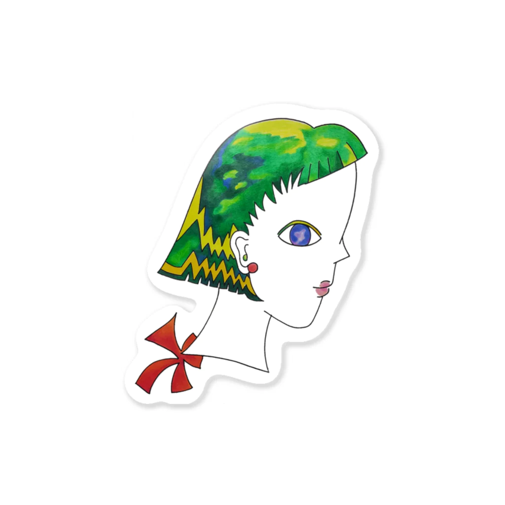 ハシザキマコの新緑の乙女 Sticker