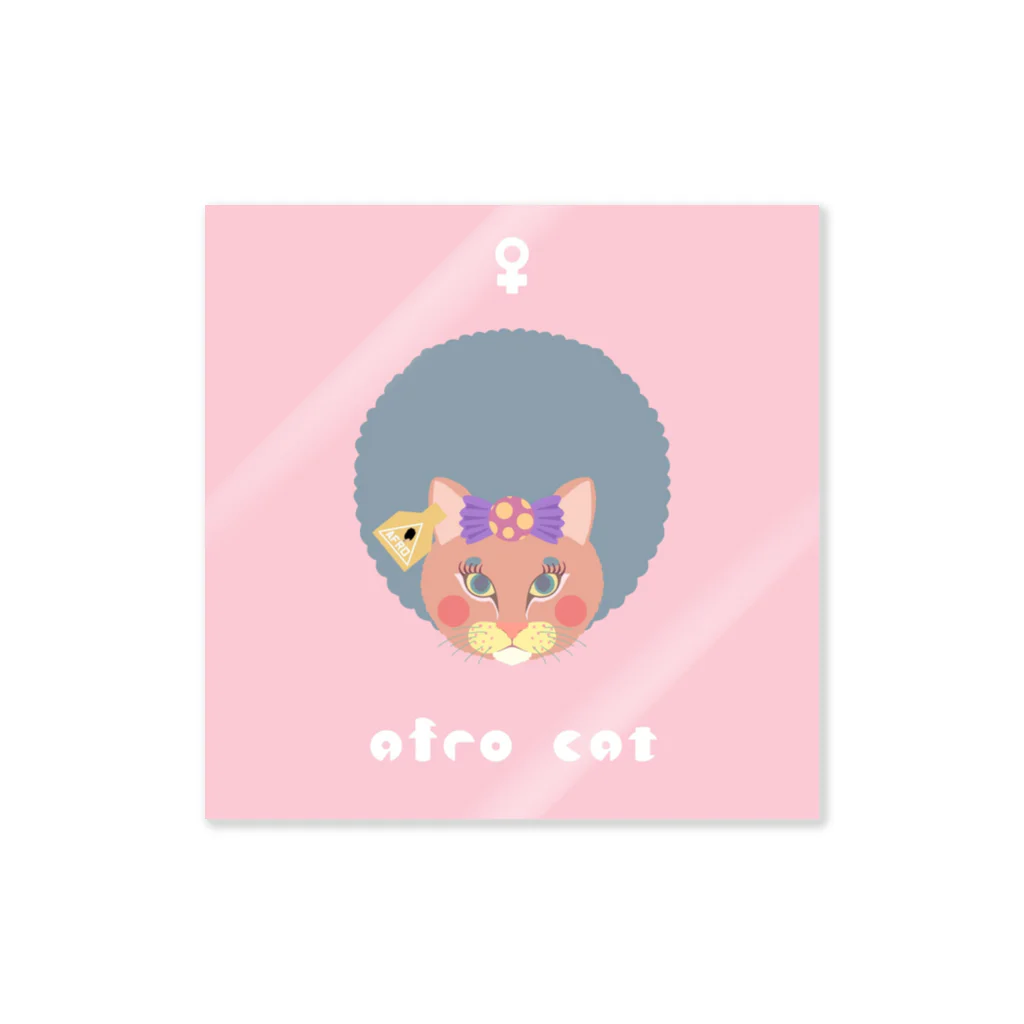 Ryoのafro cat ステッカー