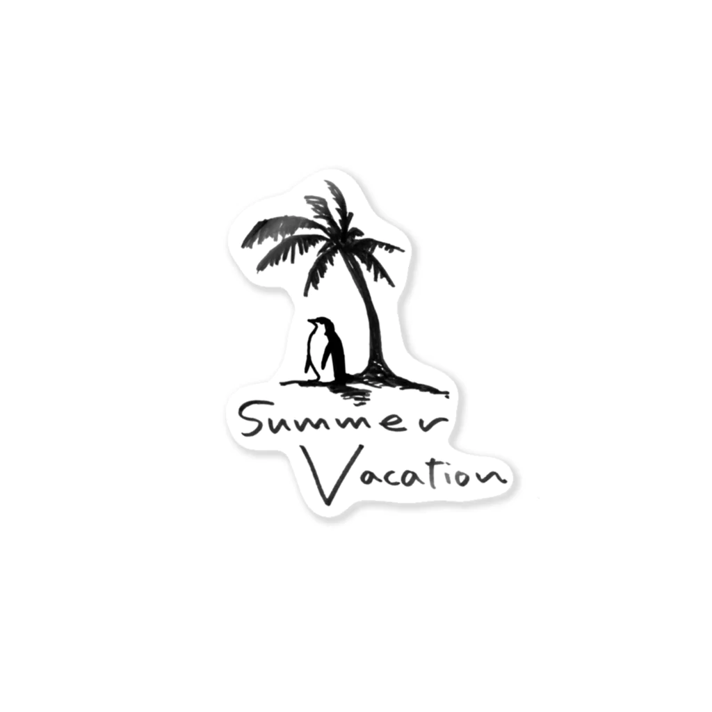 雑貨屋ペパロニのサマーバケーション　summer vacation ペンギンの夏休み Sticker