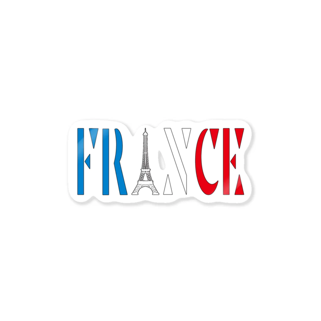 Ａ’ｚｗｏｒｋＳのFRANCE(英字＋１シリーズ) Sticker