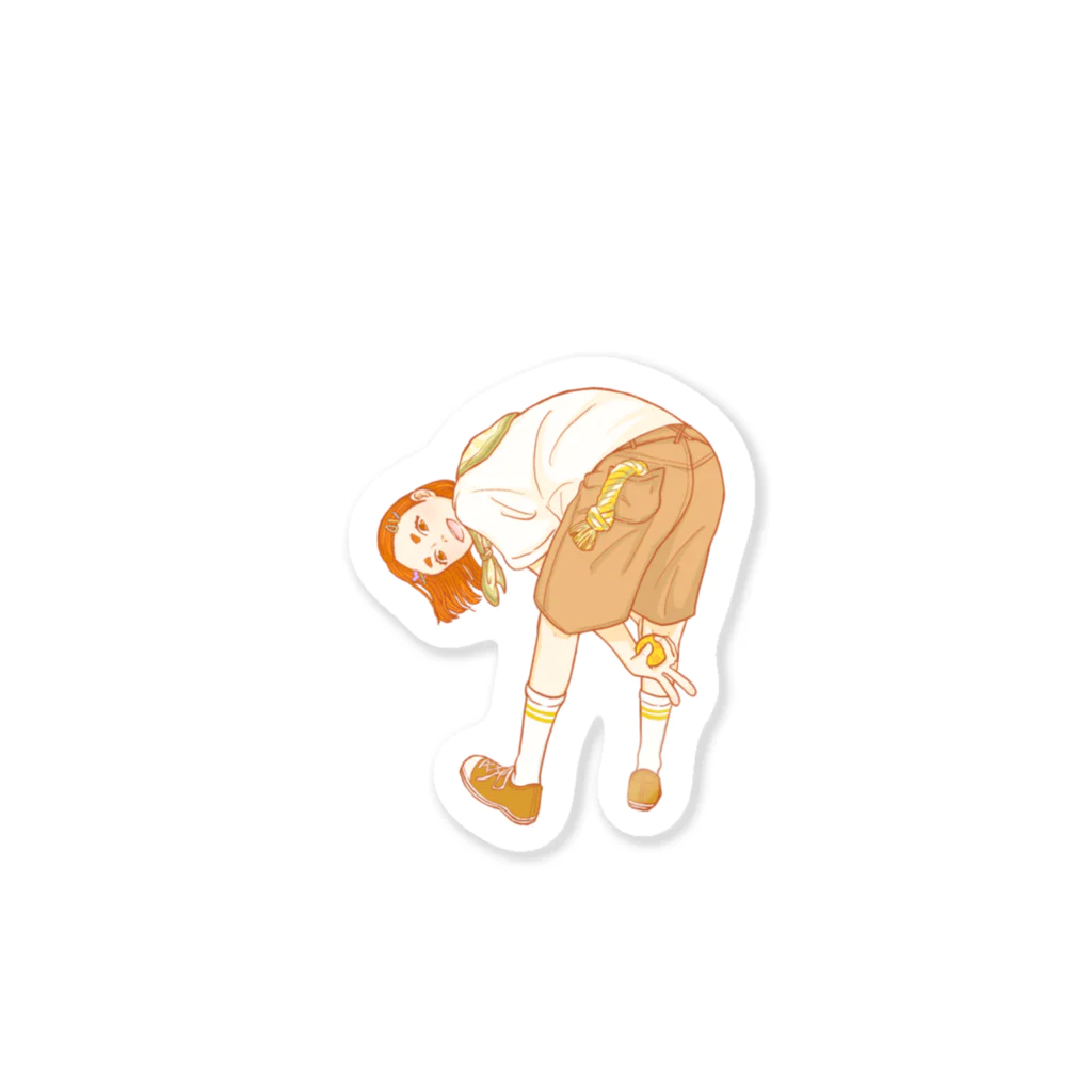 チ ホのコーギーな女の子 Sticker