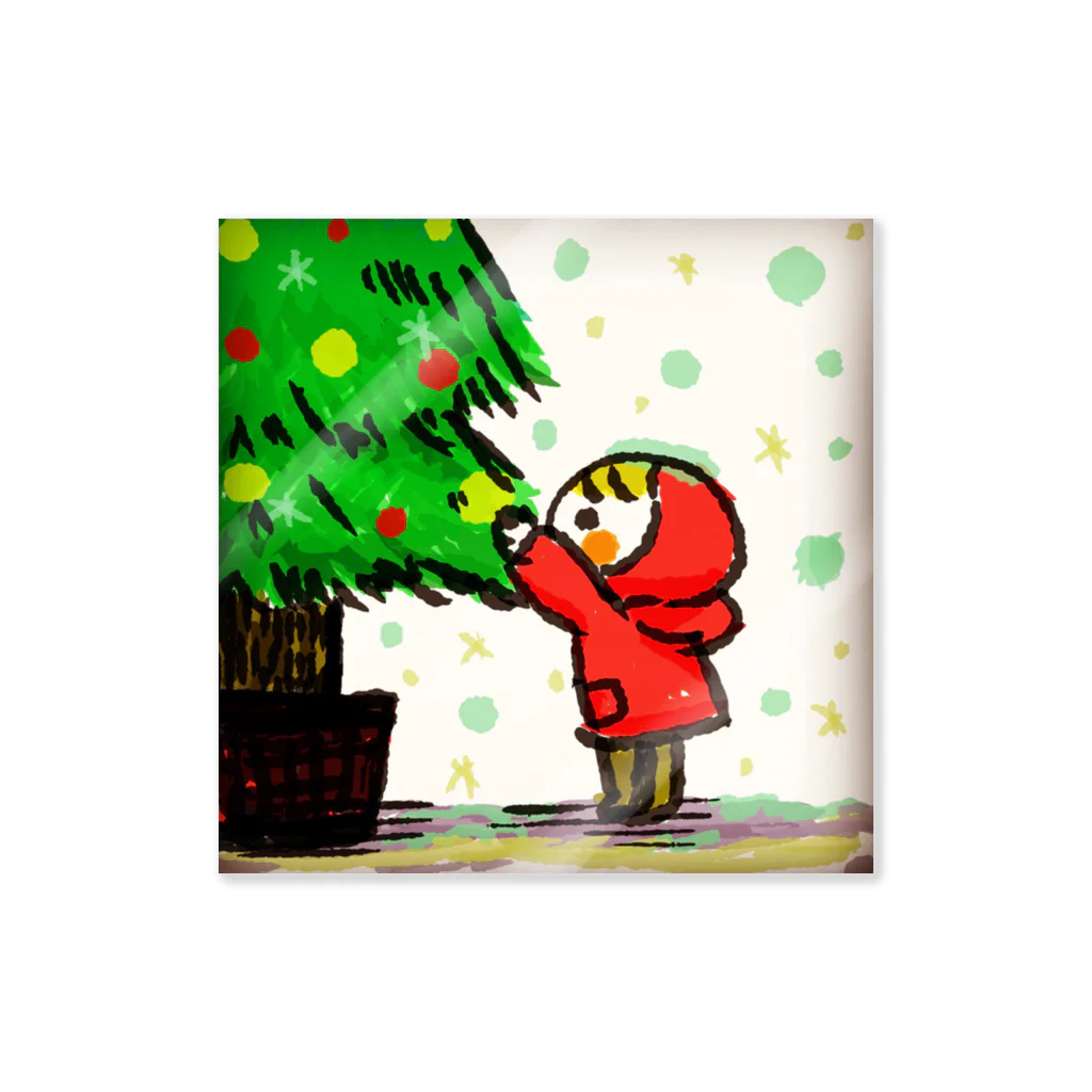 fjfjのでっかいクリスマスツリー Sticker