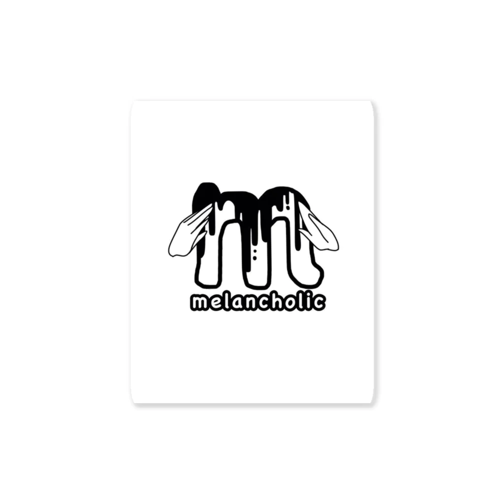 melancholic世界観のロゴシリーズ(白) Sticker