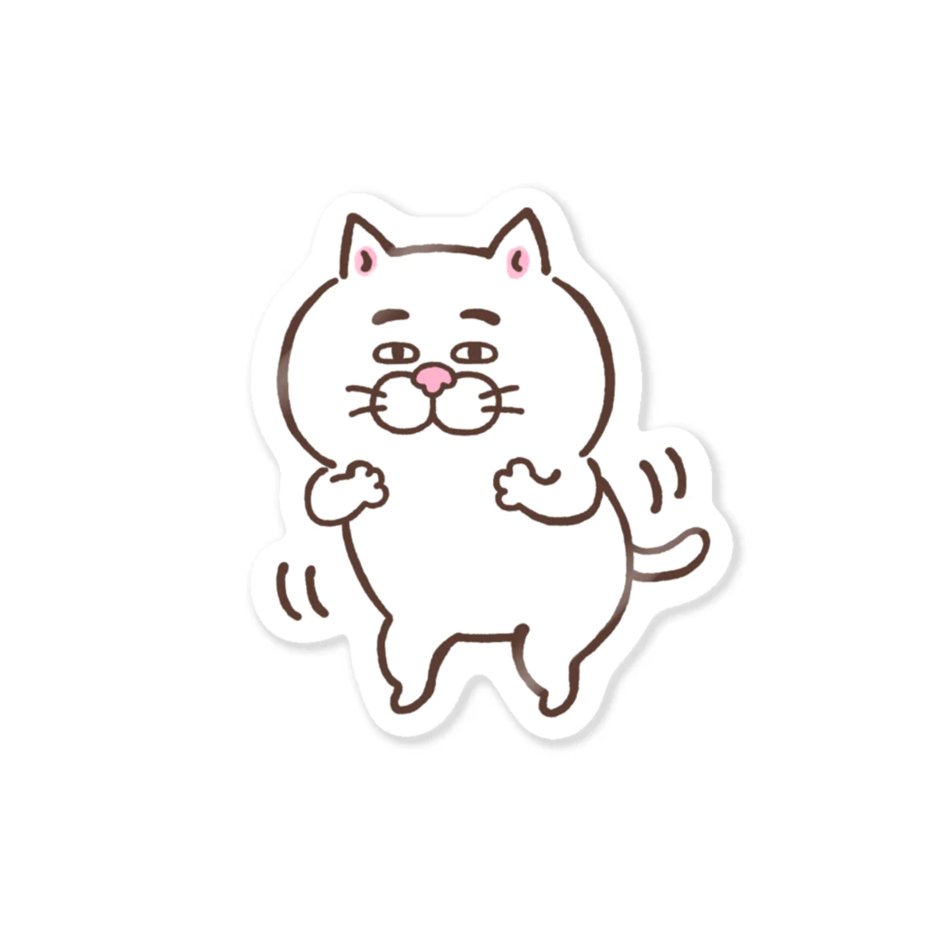 目つきの悪い猫＠いけやけいの踊るにゃんこ Sticker