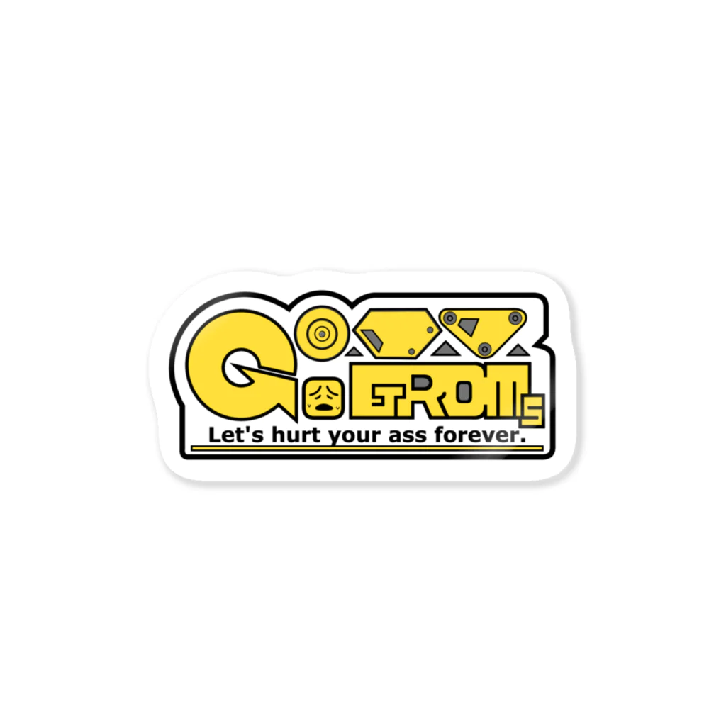 ZOOM SHOPの尻痛GROMステッカー [黄色] Sticker