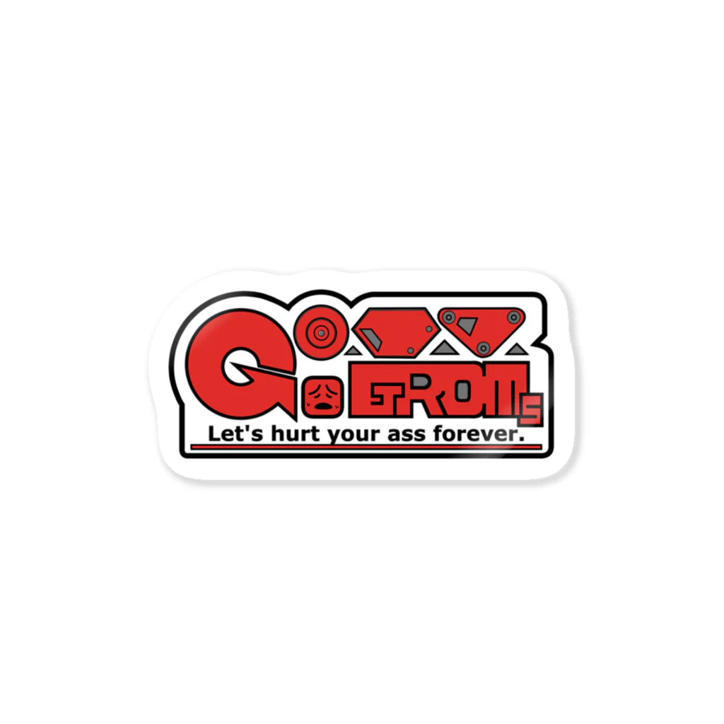 ZOOM SHOPの尻痛GROMステッカー [赤色] Sticker