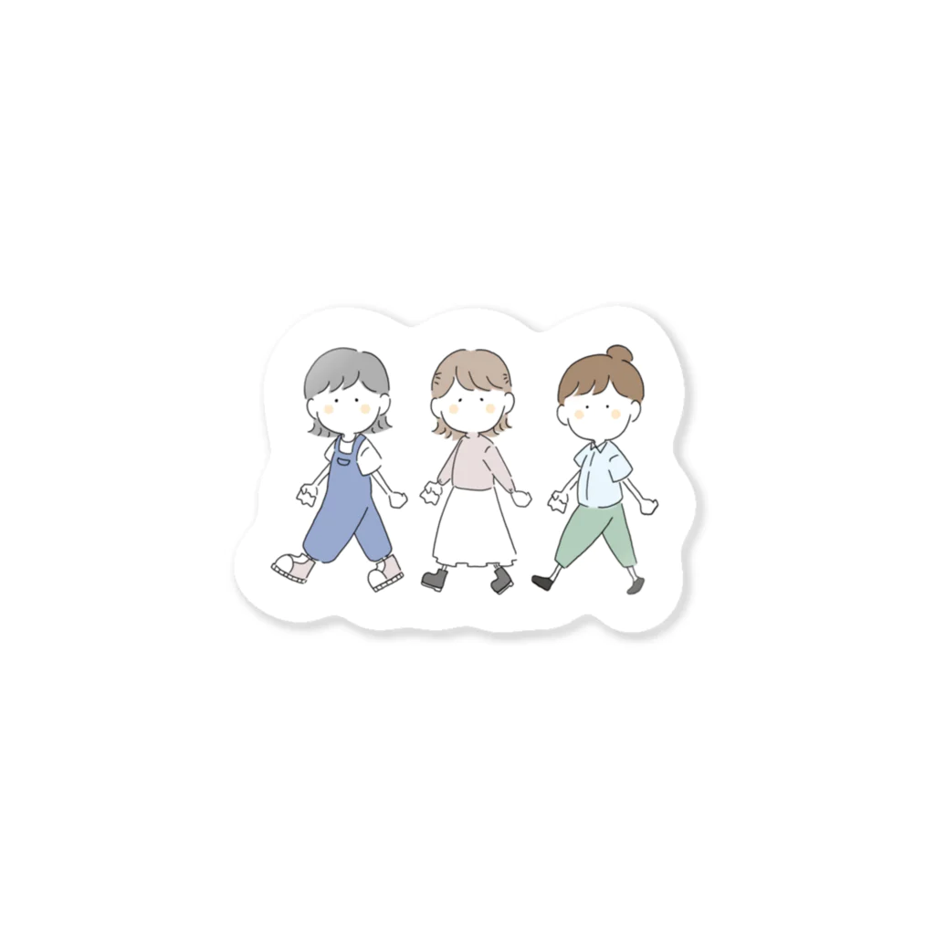 OnikoziショップのHAPPY GIRLs ステッカー Sticker