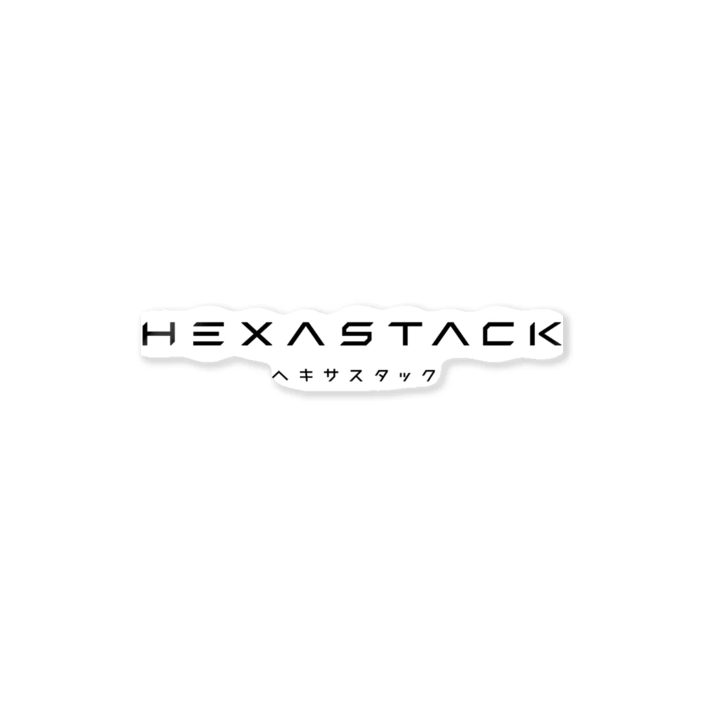 waponショップのHEXASTACK（ヘキサスタック・黒） ステッカー