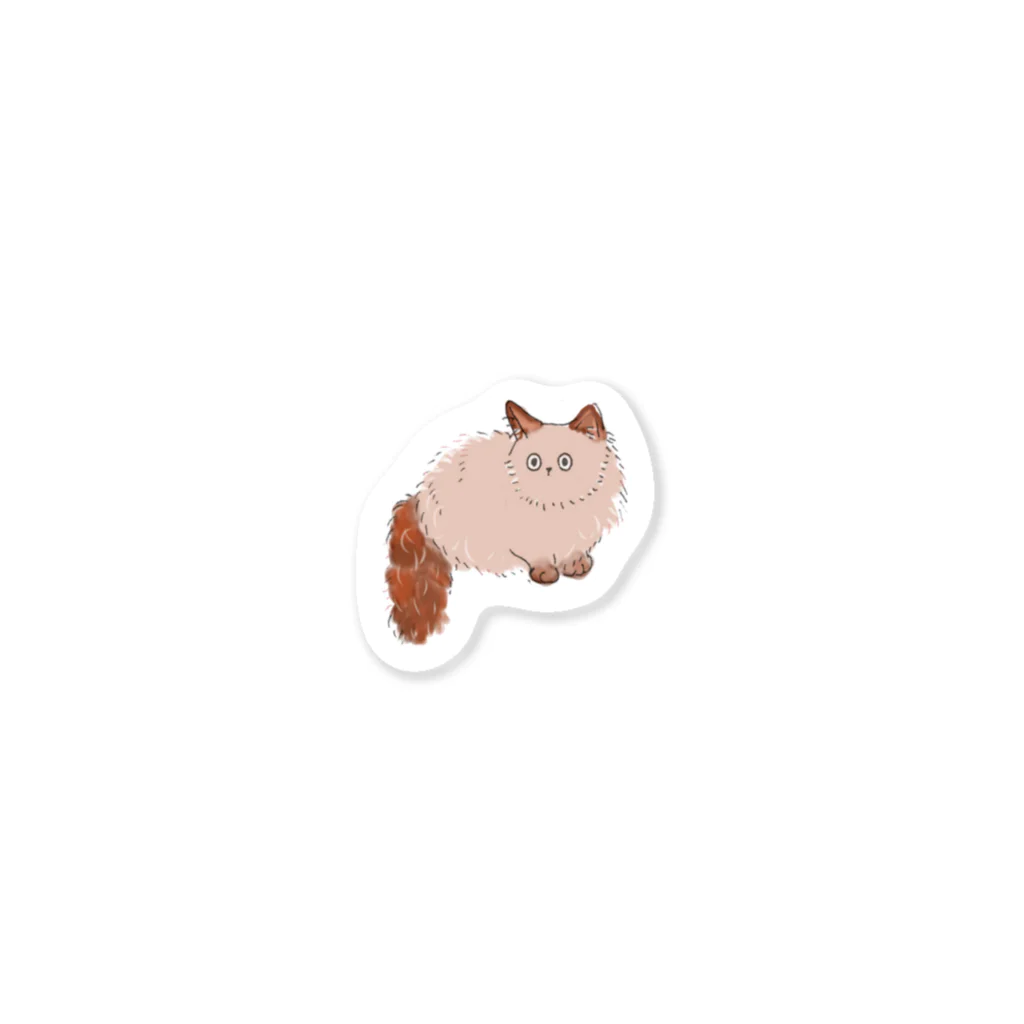 chaneのラグドール風もふもふねこ Sticker