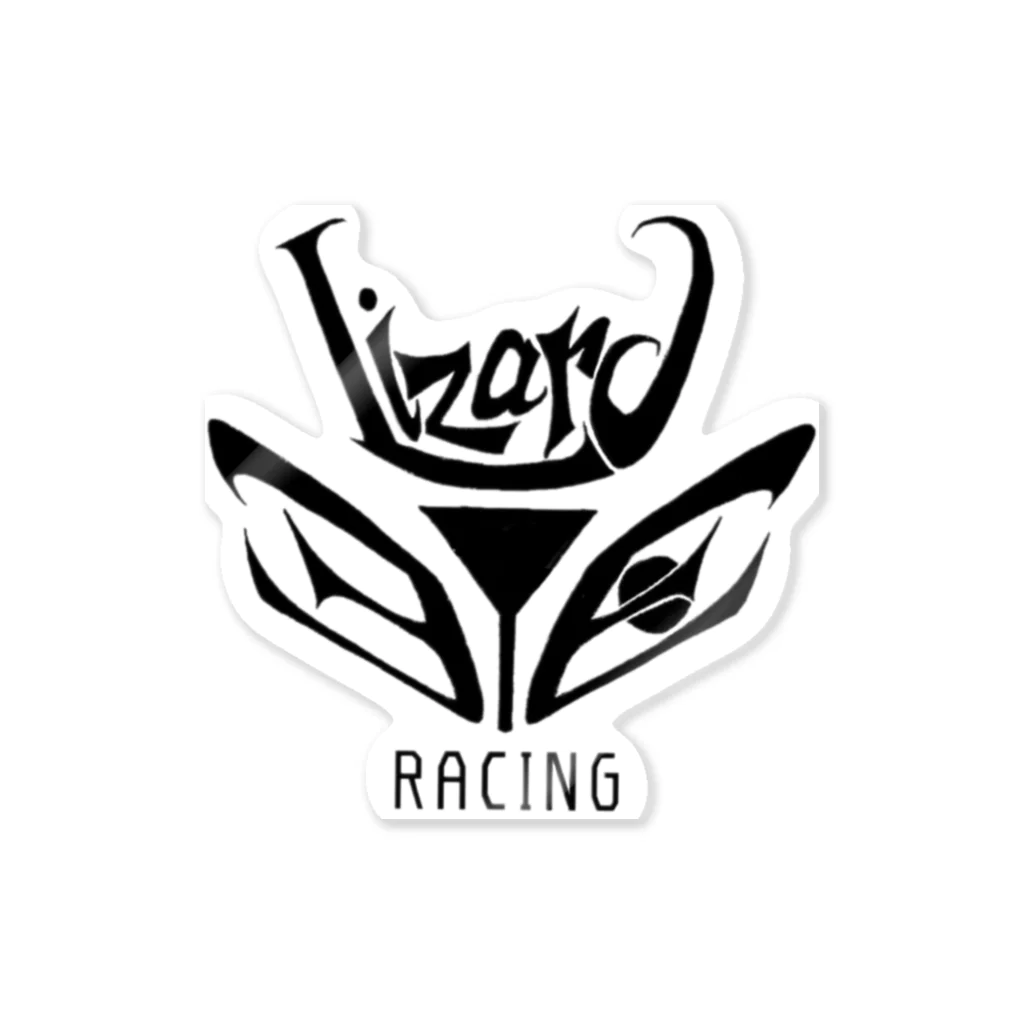 todaysmodeのLizard EYE RACING　ブラックプリント ステッカー