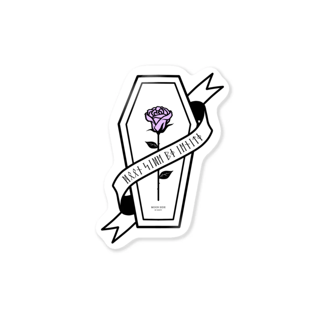 IENITY　/　MOON SIDEの【MOON SIDE】Rose Coffin Ver.1 #Black Purple ステッカー Sticker