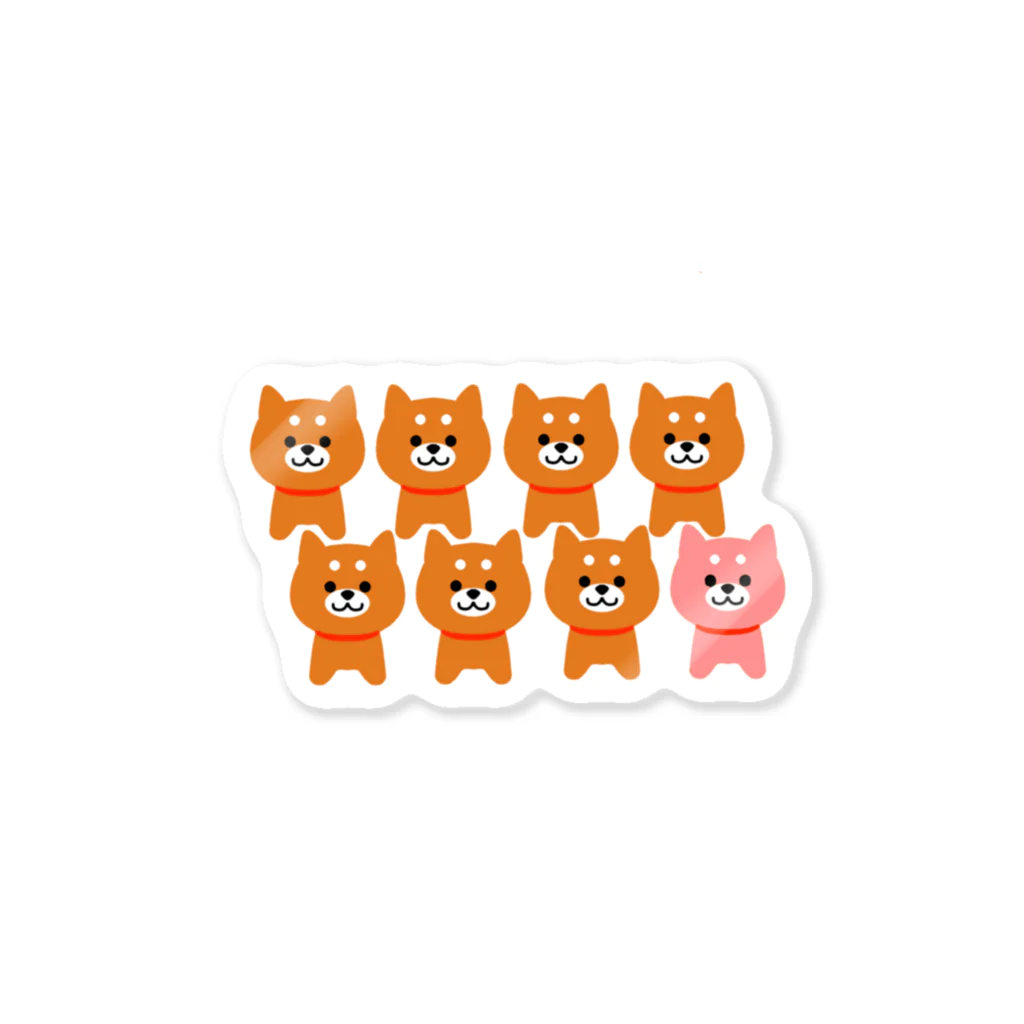 エクレアンショップの柴犬たくさん Sticker