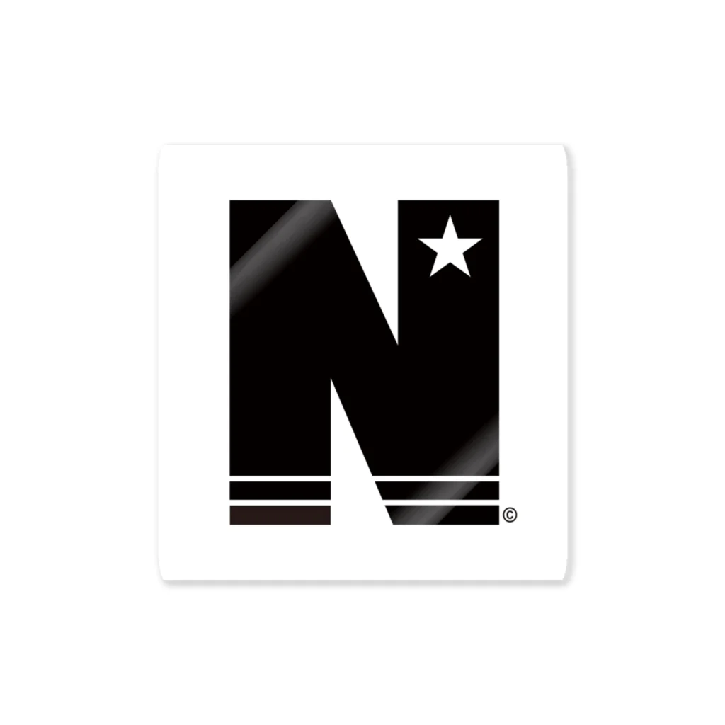 NOBチャンネルストアのN STAR ブラック Sticker