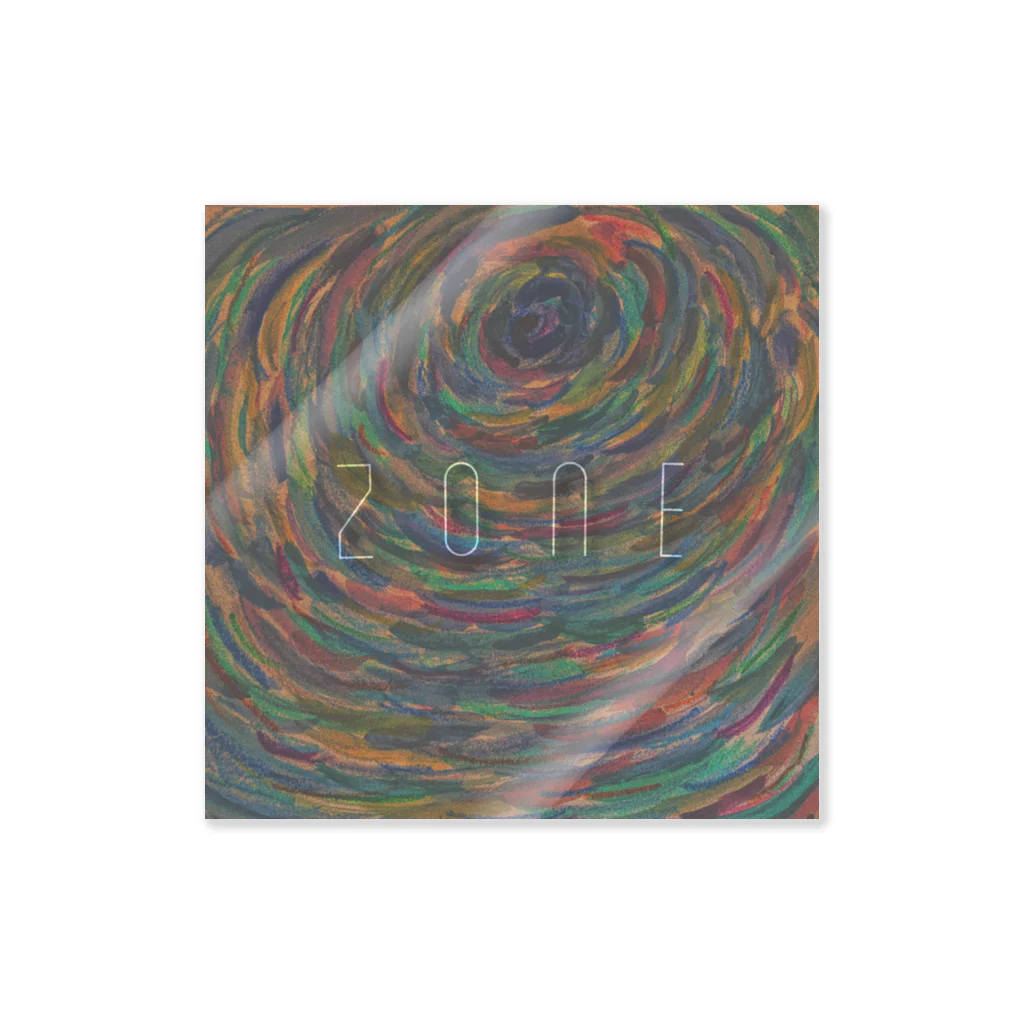 浮世soda硝子の1st EP「ZONE」ジャケットグッズ 스티커