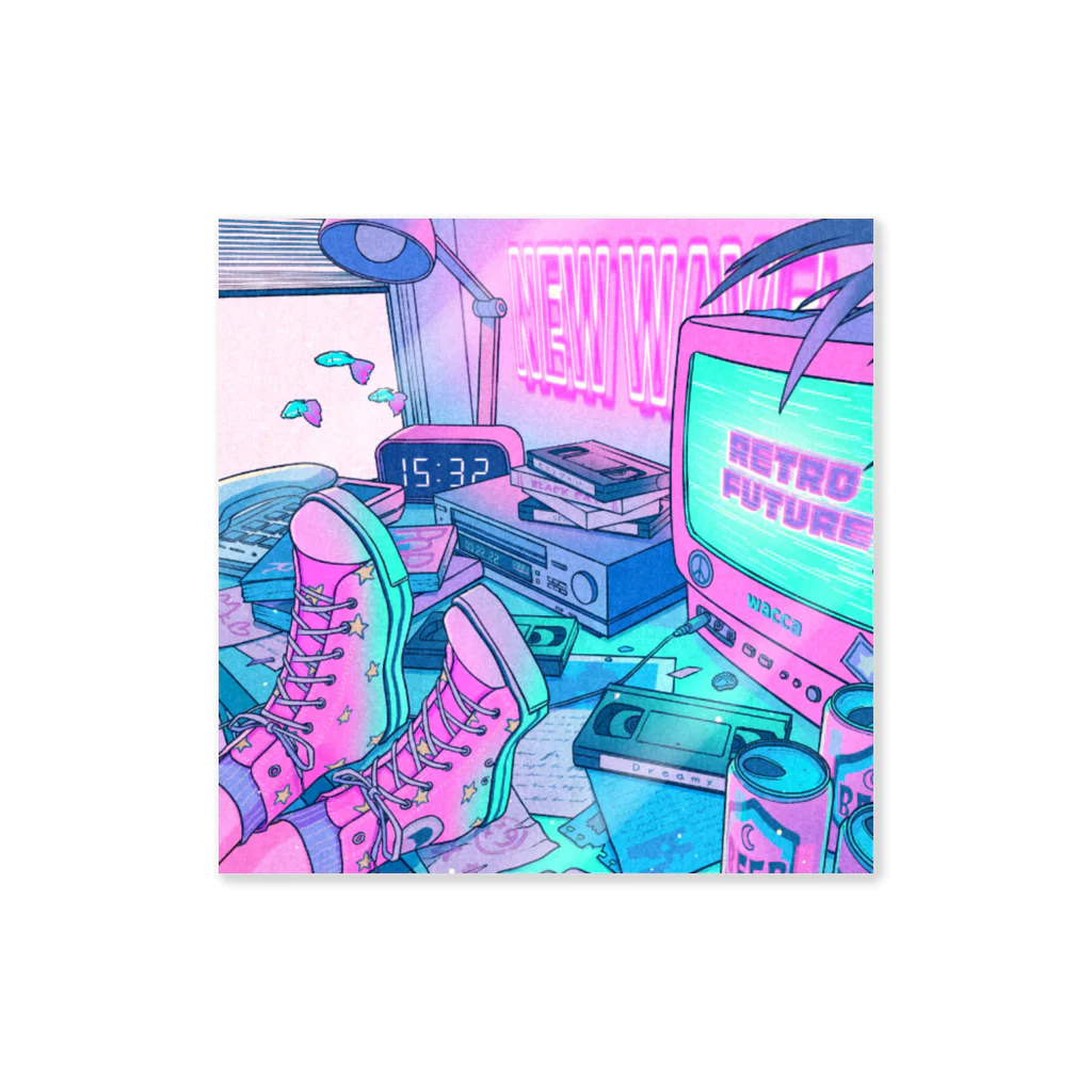 waccaのRETRO FUTURE 스티커