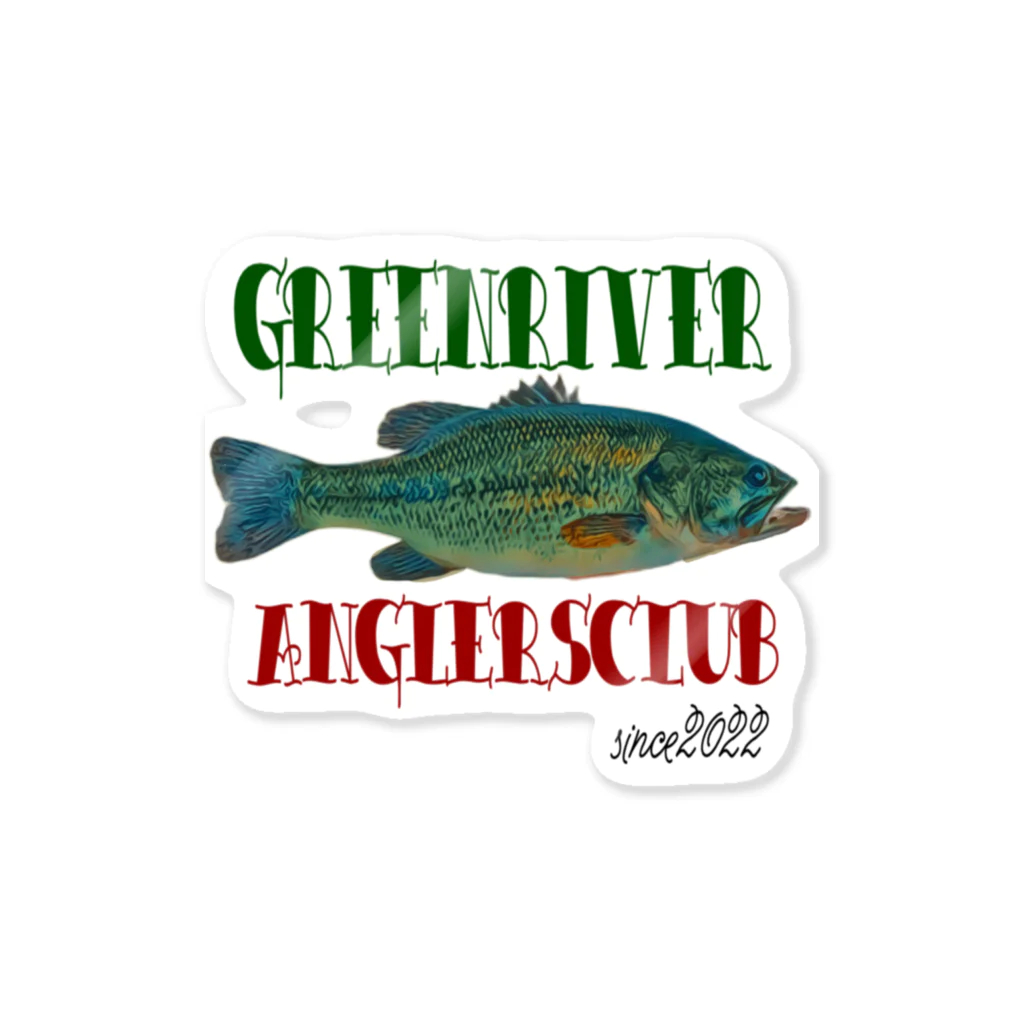 源流狂人卍のgreenriver anglersclub ステッカー