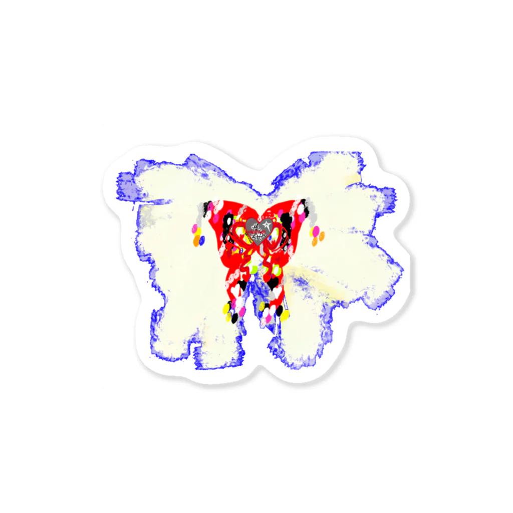 mikyacraft MIKA💓🌟赤い心臓のスーパービックリ・ボン Sticker