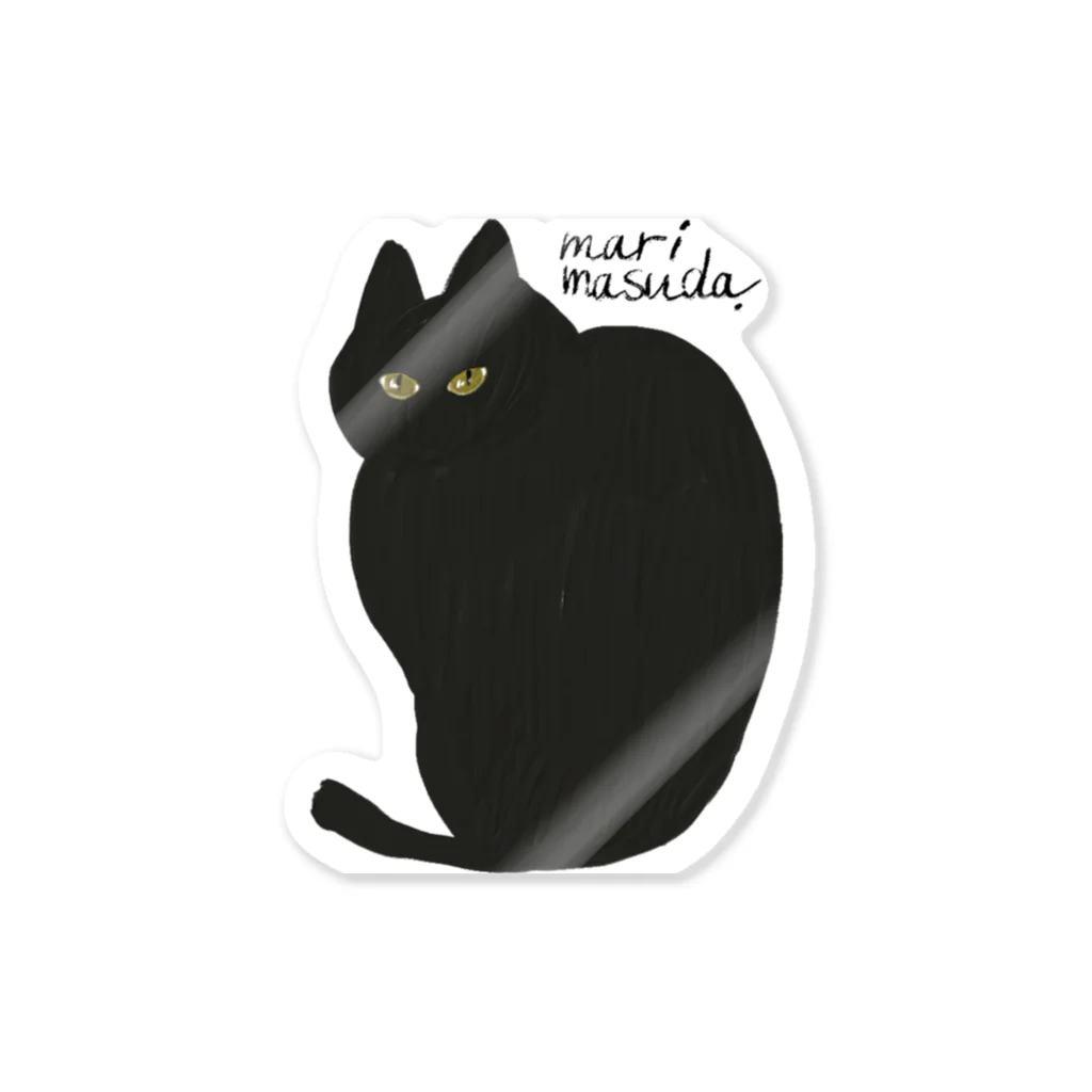 mari masudaのblack cat Sticker