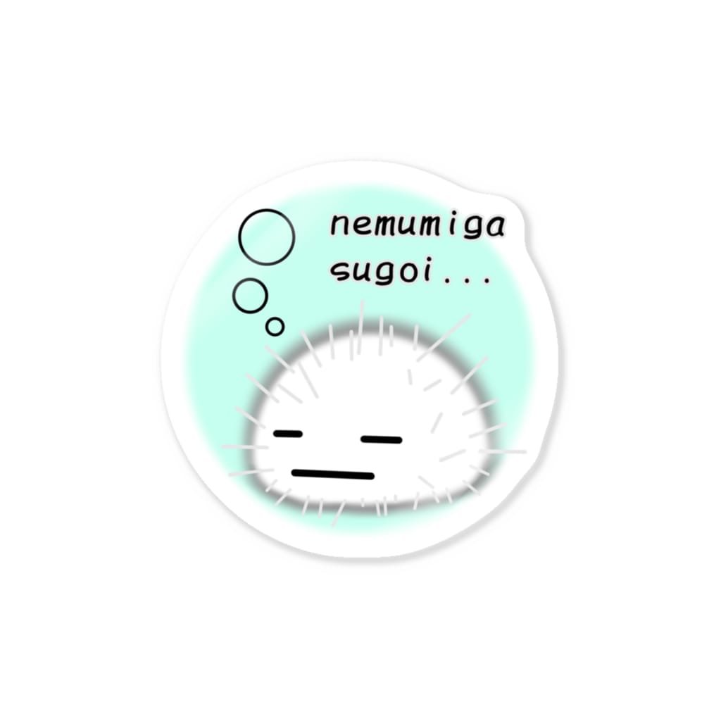 黒猫とカンパニュラのねむみがすごいオケちゃん Sticker