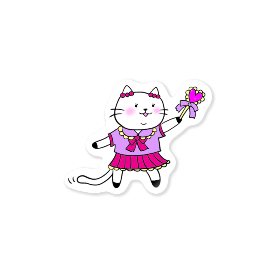 肉球書庫（絵）の魔法猫ちゃん Sticker