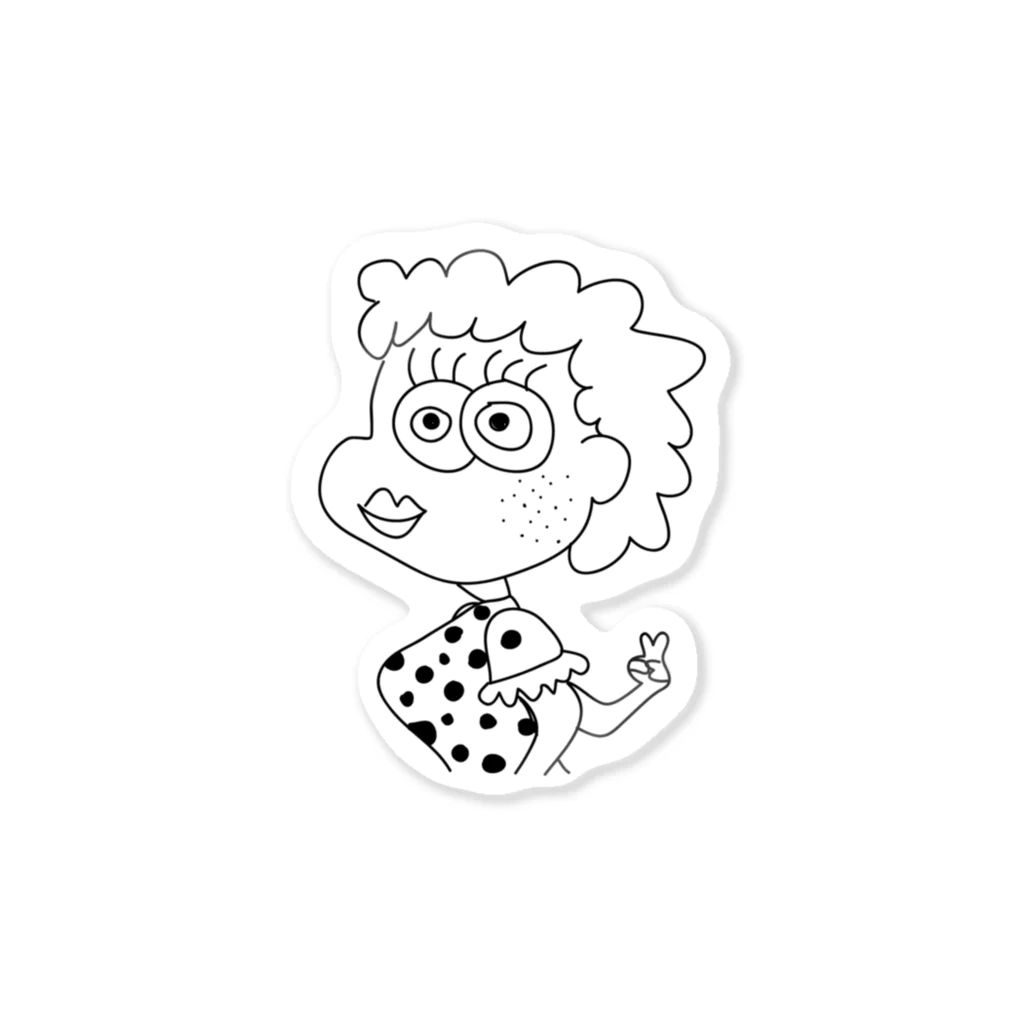 한 스물다섯의 그림일기のぴーすアフロちゃん Sticker