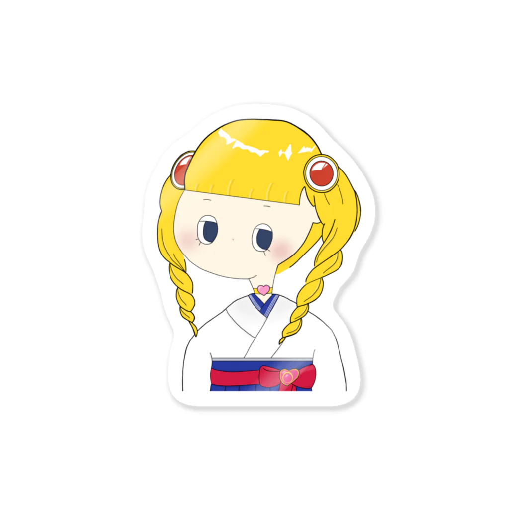 おかゆ👘の着物ガールズ Sticker