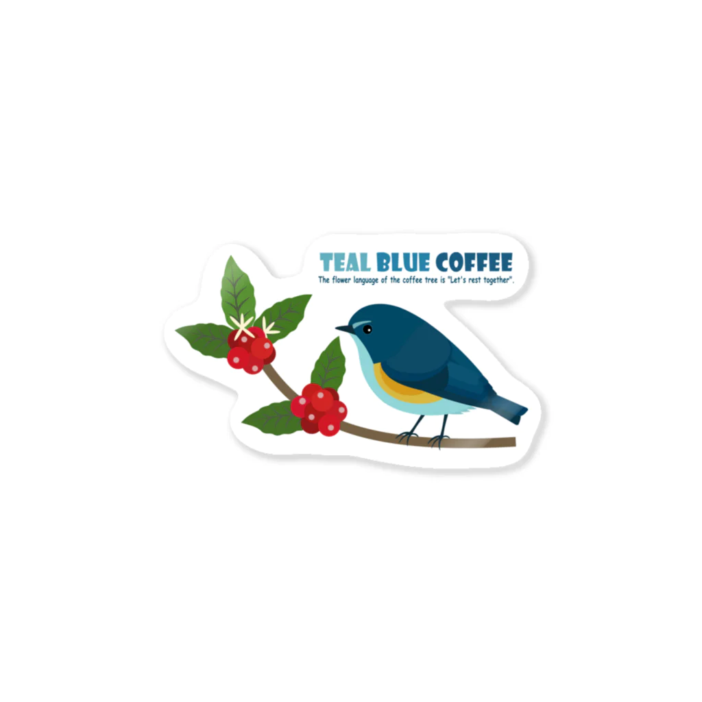 Teal Blue CoffeeのTeal Blue Bird Sticker