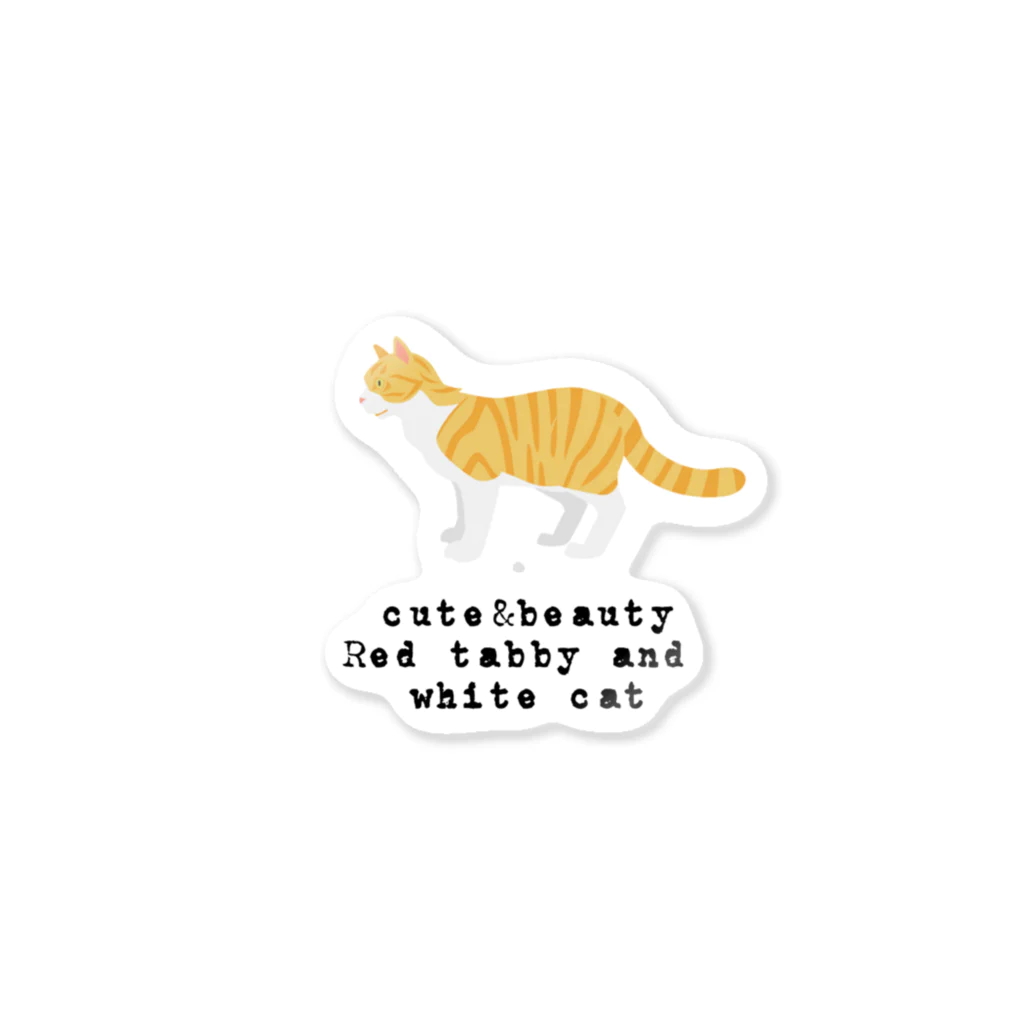 orange_honeyの猫1-8 茶白猫 Sticker