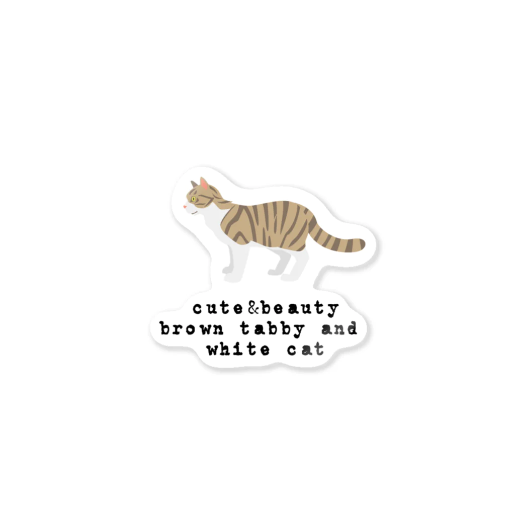 orange_honeyの猫1-9 キジ白猫 Sticker