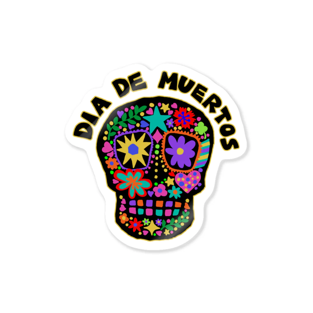 sandy-mのメキシコ風ドクロ Dia de muertos Sticker