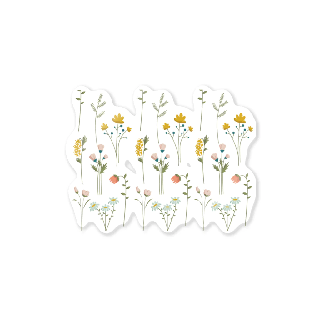 orange_honeyの花柄4 Sticker