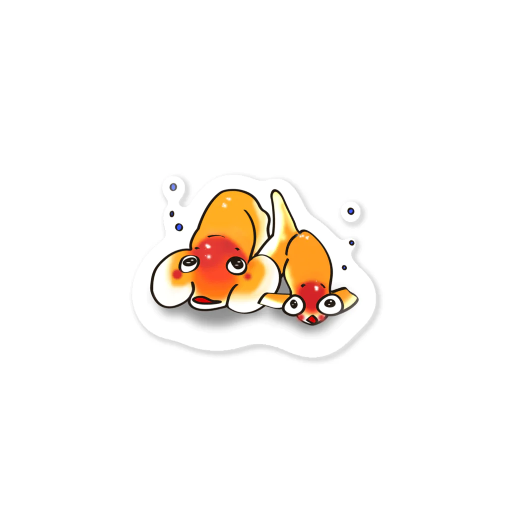 わっちゃんデザインスタジオの「まめまめ水族館」まめとてんちゃん Sticker