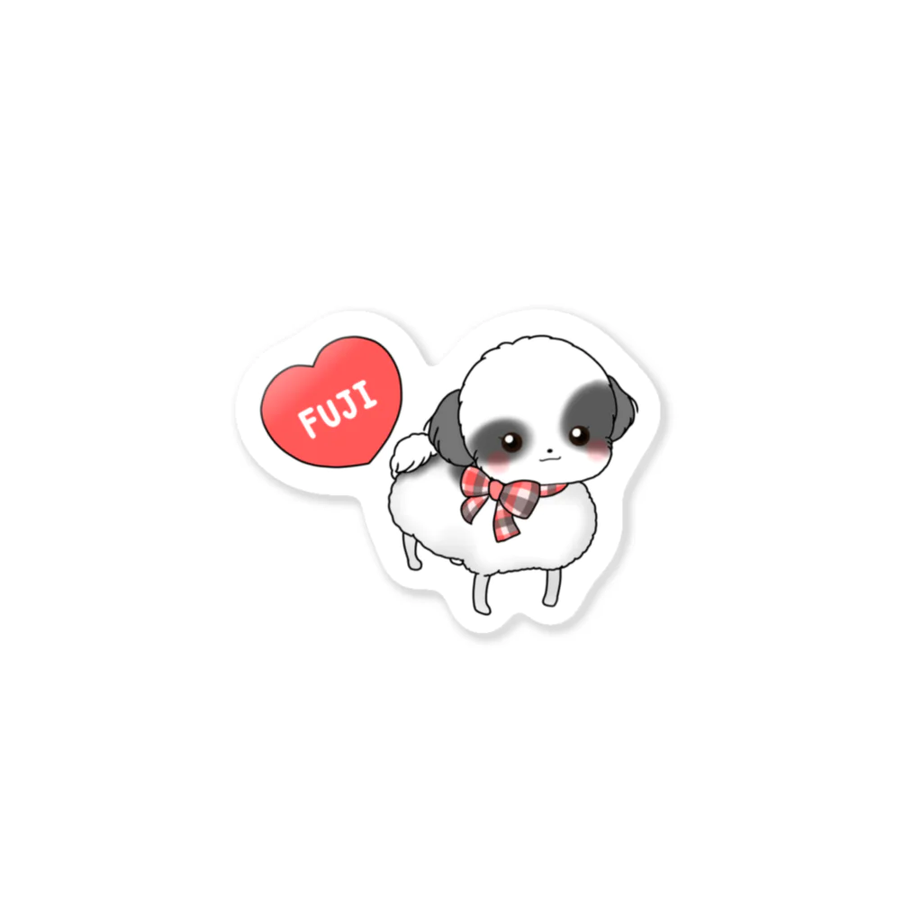 pote©o*  ハンドメイドドッグウェアのフジちゃん Sticker