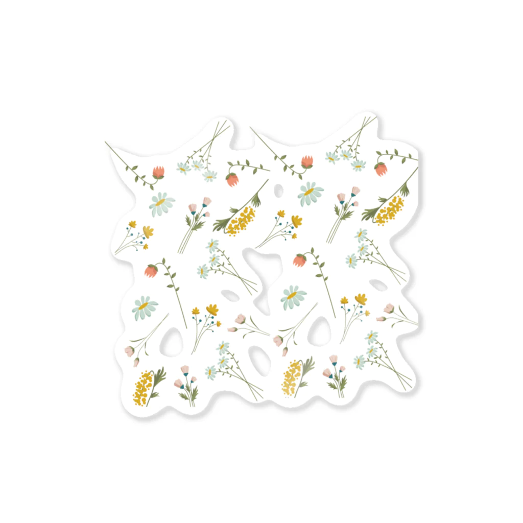 orange_honeyの花柄5 Sticker