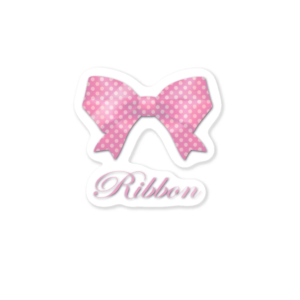 savannahのRibbon-Pink ステッカー