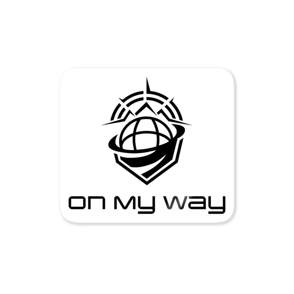 On My Way_JAPAN Official Storeのステッカー（モノクロロゴ） Sticker