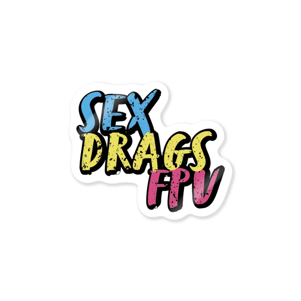 DRONE_POP STOREのSEX DRAGS FPV ３大欲求ステッカー Sticker