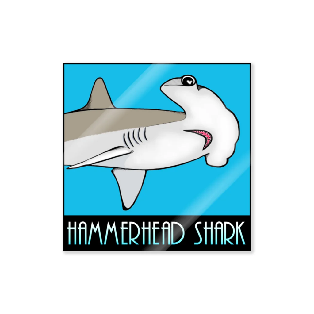 LalaHangeulのHammerhead shark(撞木鮫) ステッカー