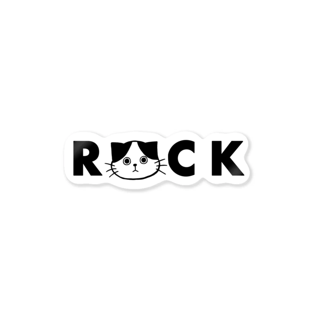 まるっともふもふ白黒にゃんずのニャンROCK Sticker