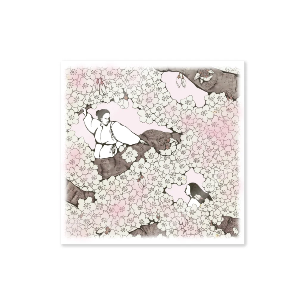 和歌の桜 Sticker