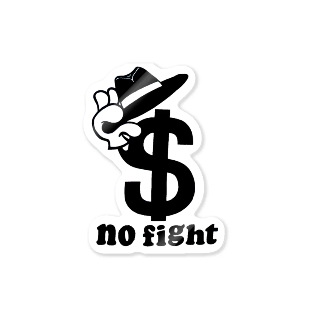 FELLOWS CO.,ltd. Mighty WorkersのNO FIGHT ステッカー