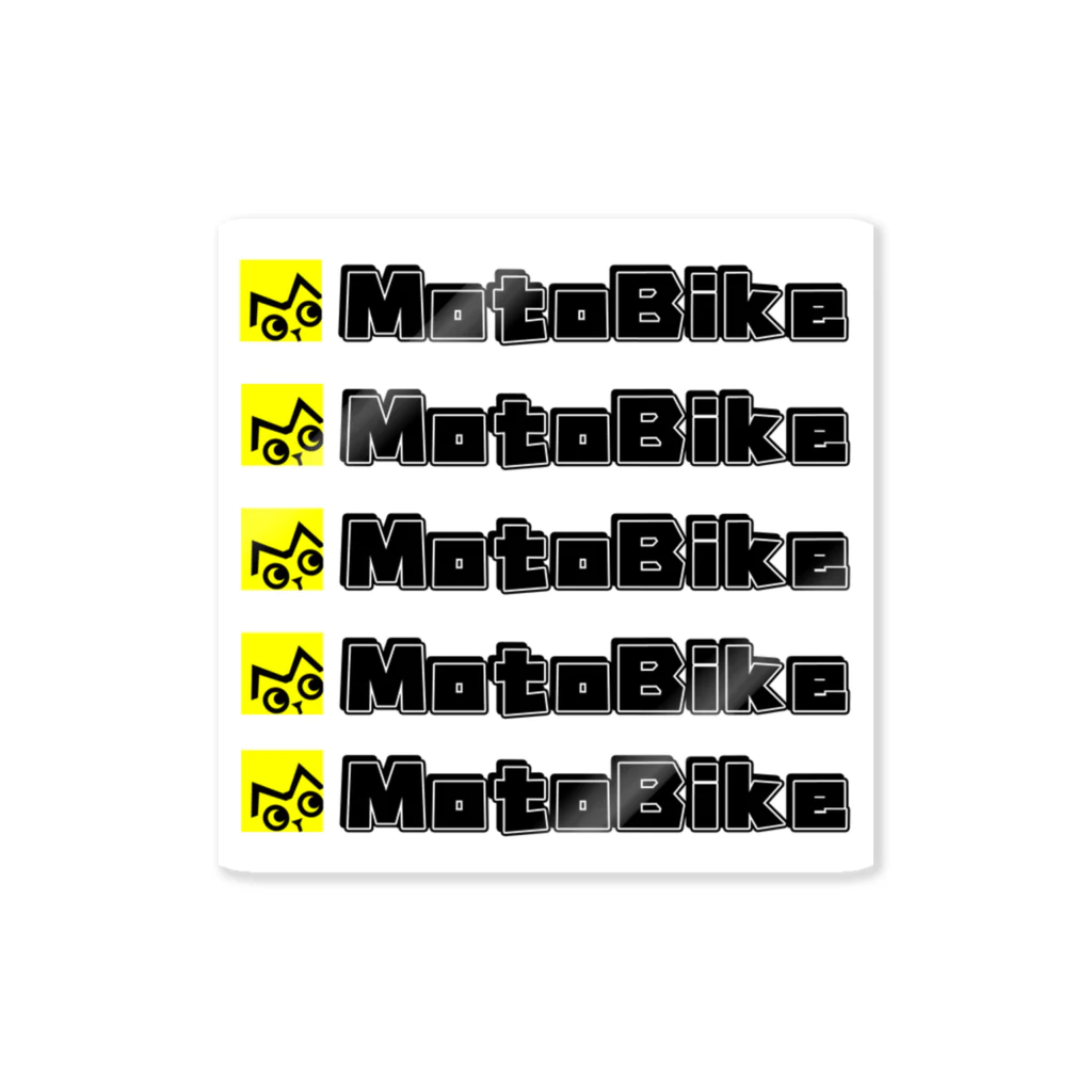 Moto@猫とバイクのVideologのバイクチャンネルステッカー５連 Sticker