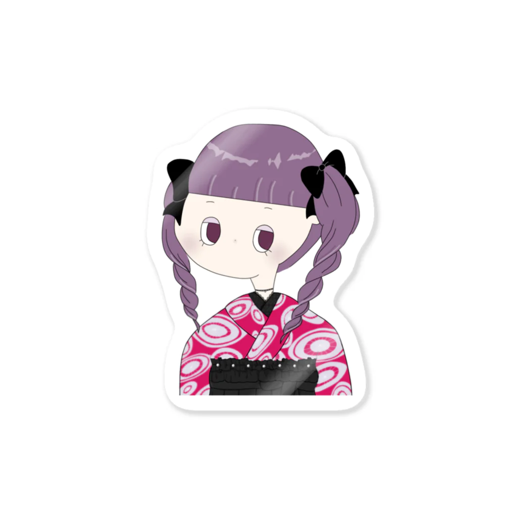 おかゆ👘の着物ガールズ Sticker