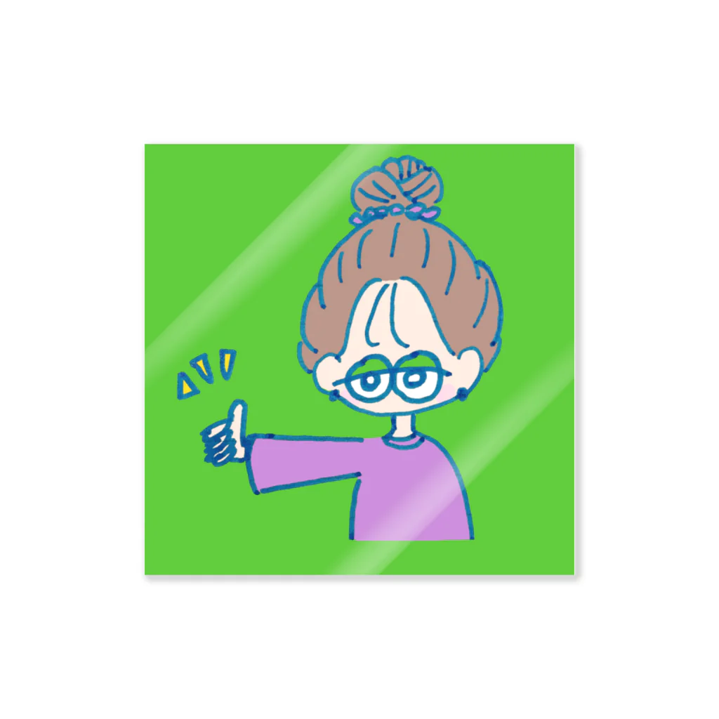 kokoty(ここてぃ)のサムズアップする女の子 Sticker