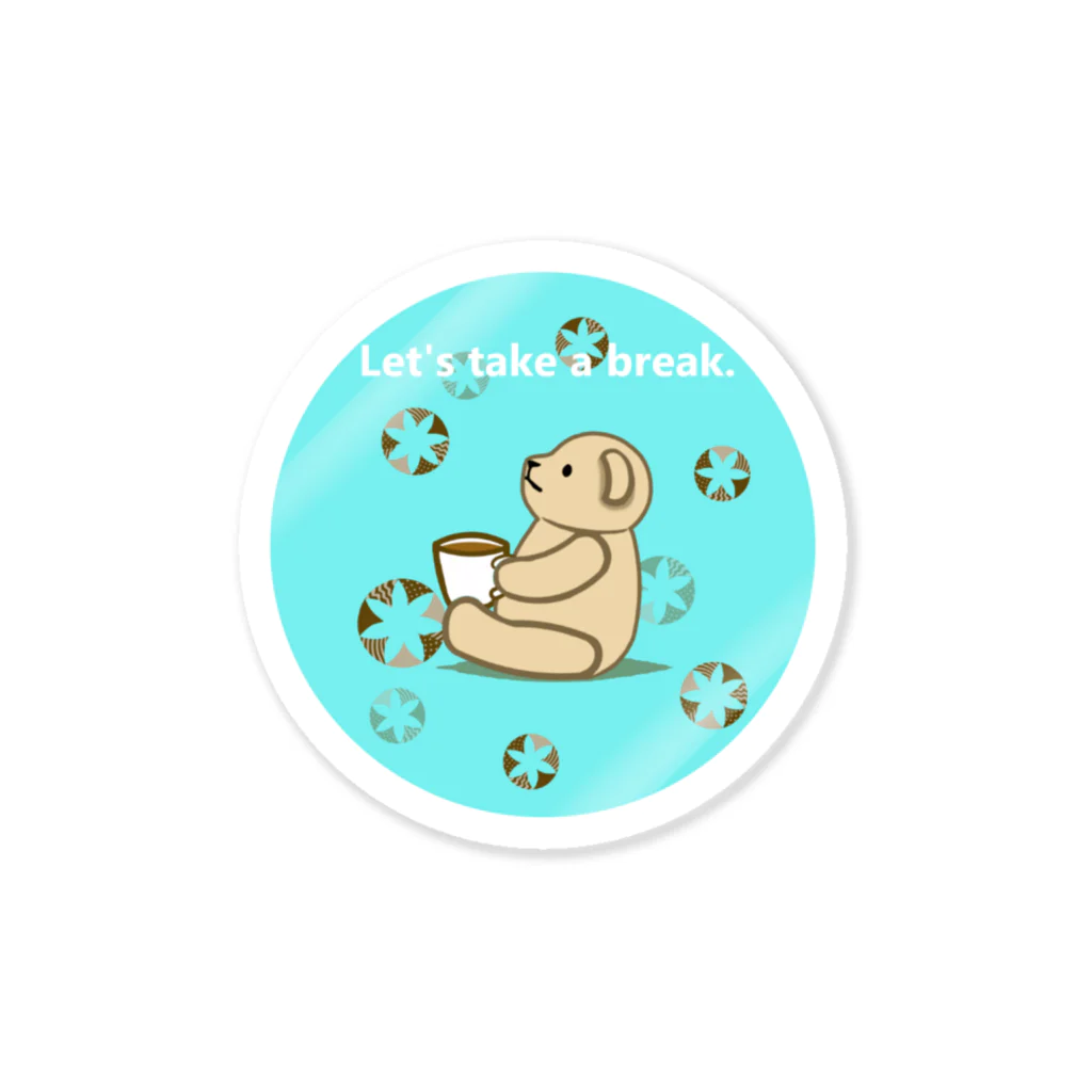 PERIDOTのcoffee break（水色） Sticker