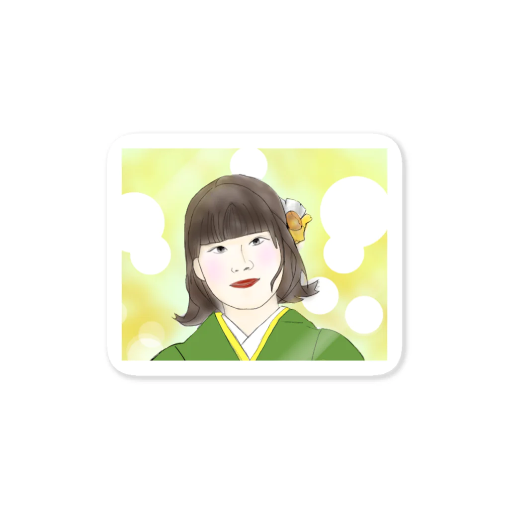 久瀬ゆこの成人式の美人 Sticker